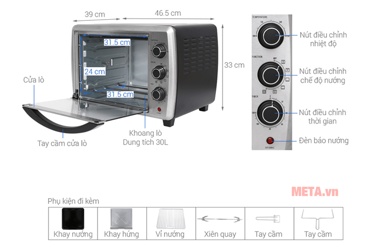 Lò nướng Electrolux EOT30MXC 3 Lò nướng Electrolux EOT30MXC