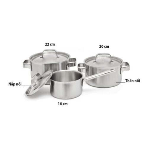 Bộ Nồi Inox 6 món Malloca SA-2030 5 Bộ Nồi Inox 6 món Malloca SA-2030