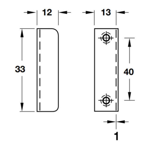 Bas giữ góc vuông Hafele 239.41.013