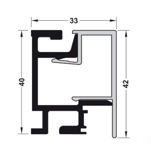 Thanh nhôm gắn tường dài 1200mm Hafele 521.00.012 5 Thanh Nhôm Gắn Tường Dài 1200mm Hafele 521.00.012