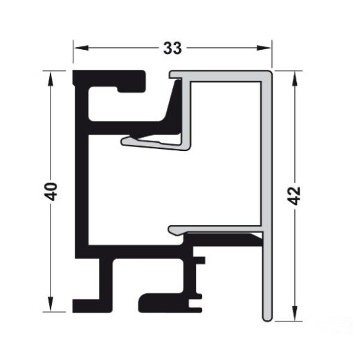 Thanh nhôm gắn tường dài 1200mm Hafele 521.00.012 4 Thanh Nhôm Gắn Tường Dài 1200mm Hafele 521.00.012