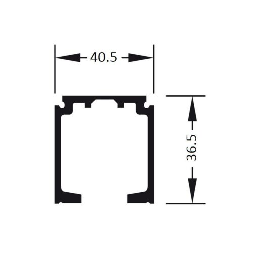 Ray trượt đơn dài 4000mm Hafele 941.62.761 5 Kích thước của Ray trượt đơn dài 4000mm Hafele 941.62.761