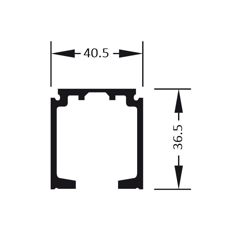 Ray trượt đơn dài 4000mm Hafele 941.62.761 4 Kích thước của Ray trượt đơn dài 4000mm Hafele 941.62.761