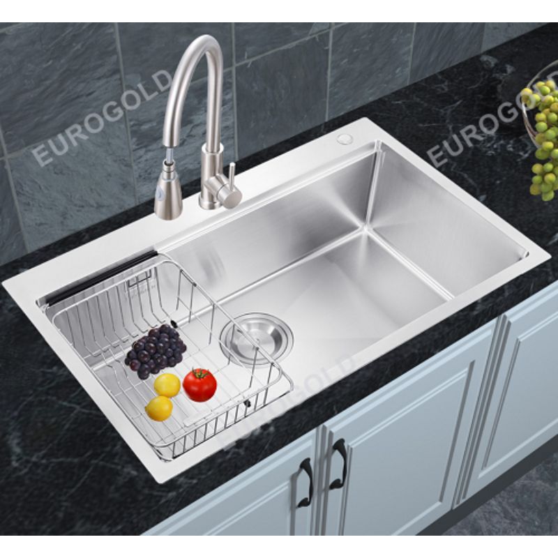 Chậu rửa bát inox 1 hố Eurogold EUS68045 3 Chậu rửa bát inox 1 hố Eurogold EUS68045