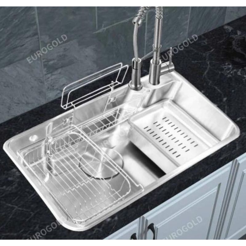 Chậu rửa bát inox 304 Eurogold EUD88050 4 Hình ảnh chậu rửa bát inox 304 Eurogold EUD88050