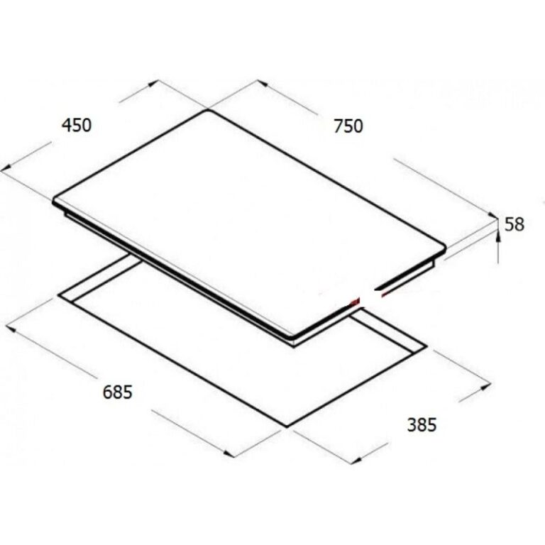 Bếp ga đôi Binova BI-382-DH lắp âm 4 Kích thước bếp ga đôi Binova BI-382-DH lắp âm
