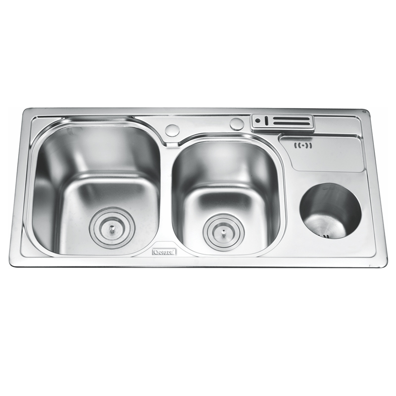 Chậu rửa bát inox 2 hố Gorlde GD-5503 3 Chậu rửa bát inox 2 hố Gorlde GD-5503