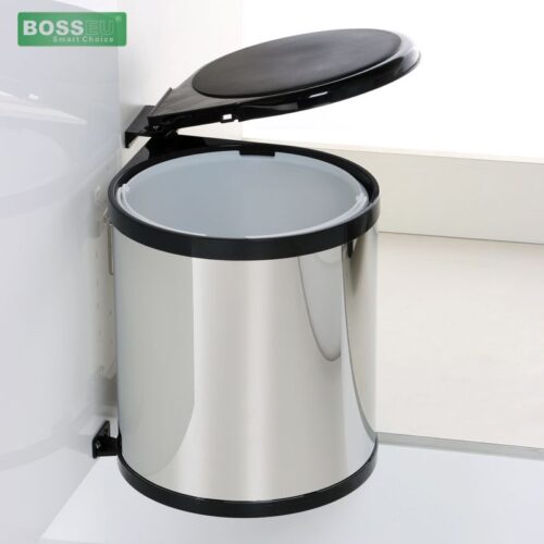 Thùng rác tròn gắn cánh tủ bếp BossEU BS108R 8 Ảnh thực thùng rác tròn gắn cánh tủ bếp BossEU BS108R