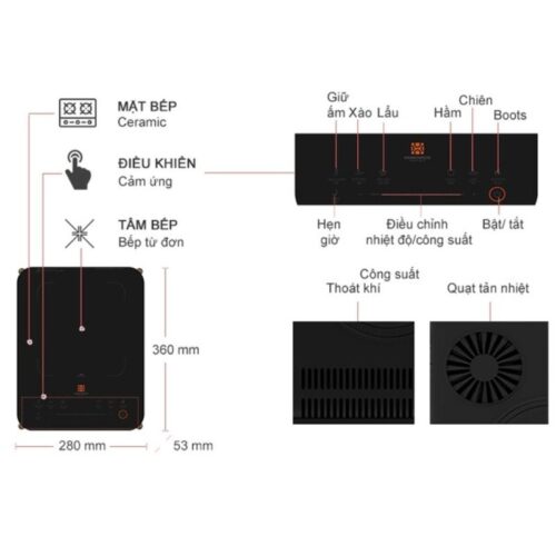 Bếp từ mini Hawonkoo CEH-107-BA di động 7 chi tiet bep tu mini hawonkoo ceh 107 ba di dong