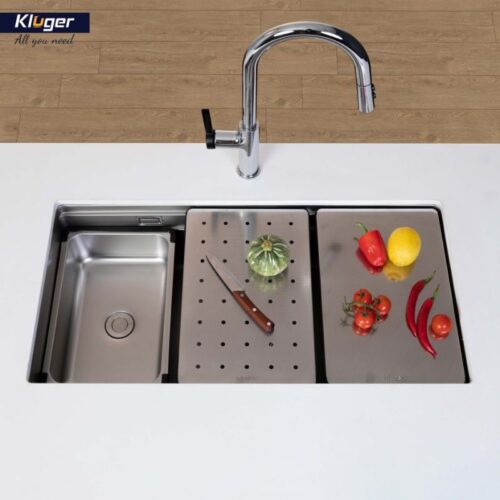 Ảnh thực tế chậu rửa nhỏ inox Kluger KSWB-402FS