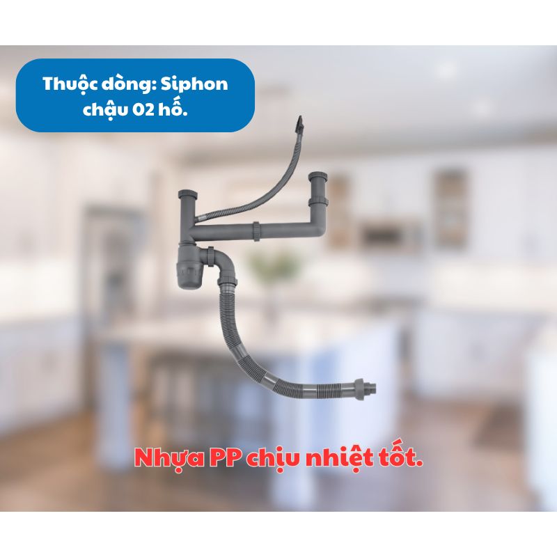 Siphon chậu rửa bát 1 hố Kluger KSP-302 5 Chất liệu Siphon chậu rửa bát 1 hố Kluger KSP-302