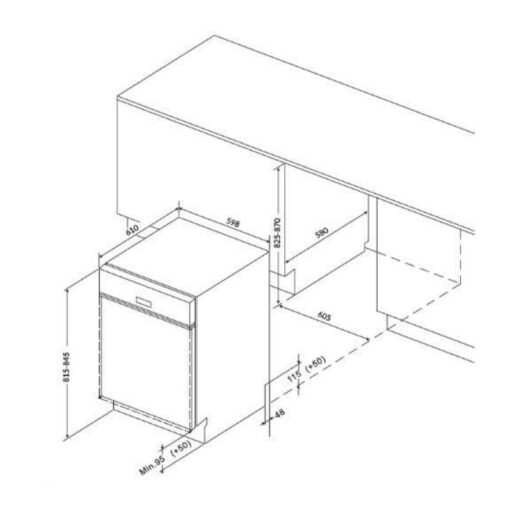 Kích thước máy rửa bát âm tủ Eurosun SMS82EU88B