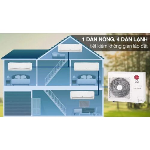 Hình ảnh bộ máy lạnh Multi LG Inverter 4 dàn lạnh 4 HP Z4UQ36GFA0+ AMNQ09GSJB0