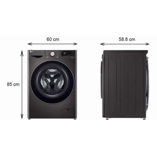Kích thước máy Giặt LG Inverter 12 Kg FV1412S3B cửa trước