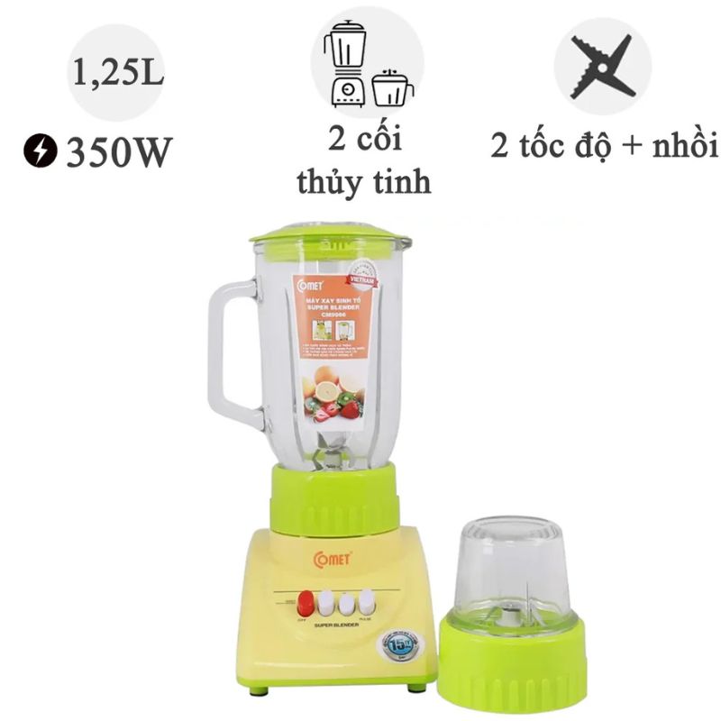 Máy xay sinh tố Comet CM9986 350W 2 Máy xay sinh tố Comet CM9986 350W