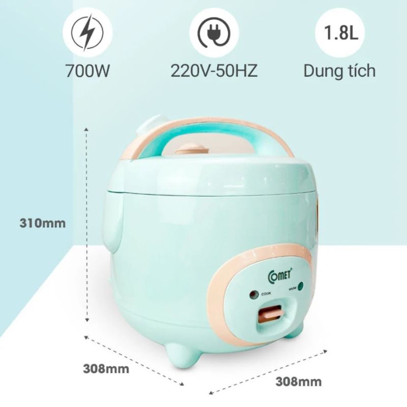 Nồi cơm điện Comet CM8007 4 Ảnh nồi cơm điện Comet CM8007
