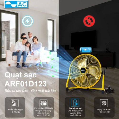 Ảnh quạt sạc 12W AC ARF01D123