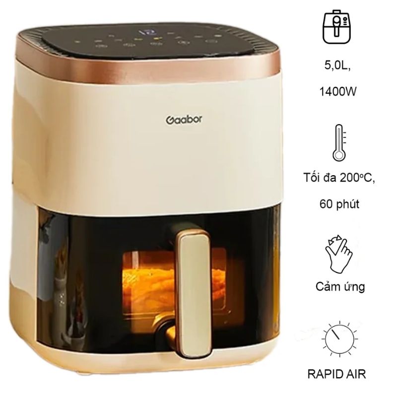 Nồi chiên không dầu Gaabor AF50T-WH01A 3 Nồi chiên không dầu Gaabor AF50T-WH01A