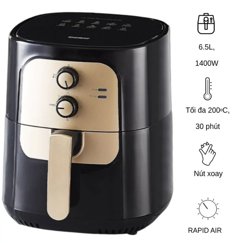 Nồi chiên không dầu Gaabor AF65M-BK01A 6.5 Lít 3 Nồi chiên không dầu Gaabor AF65M-BK01A 6.5 Lít