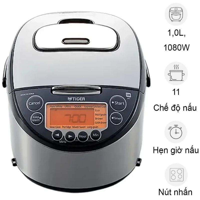 Nồi cơm điện cao tần Tiger JKT-D10V-SK 3 Nồi cơm điện cao tần Tiger JKT-D10V-SK