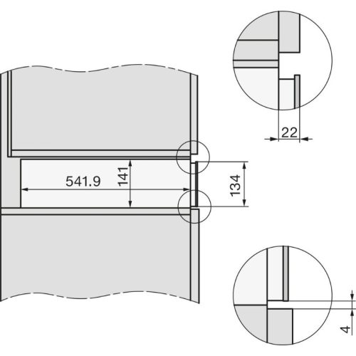 Kích thước ngăn hút chân không Miele EVS 7010 OBSW