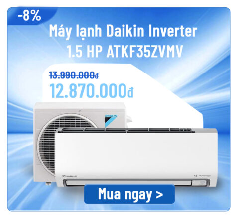 Máy lạnh Daikin Inverter 1.5 HP ATKF35ZVMV